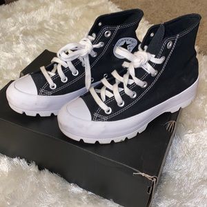 Converse Chuck Taylor All Star Lugged Black and White High Tops